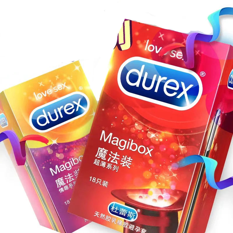 16 PCS Durex Fruity Condoms 4 Style Big Dotted G- Spot Ice Fire Mixed Large Particle Thread Delay Ejaculation Sex Penis Sleeve