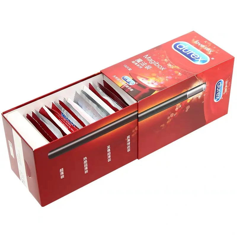 16 PCS Durex Fruity Condoms 4 Style Big Dotted G- Spot Ice Fire Mixed Large Particle Thread Delay Ejaculation Sex Penis Sleeve