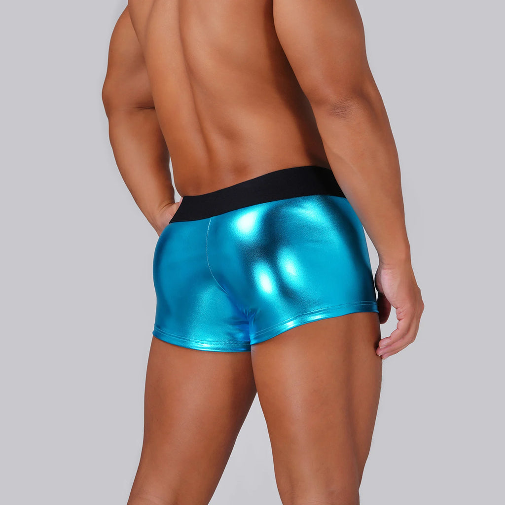 Faux Leather Cock Hole Boxer Briefs - Amoris Boutique