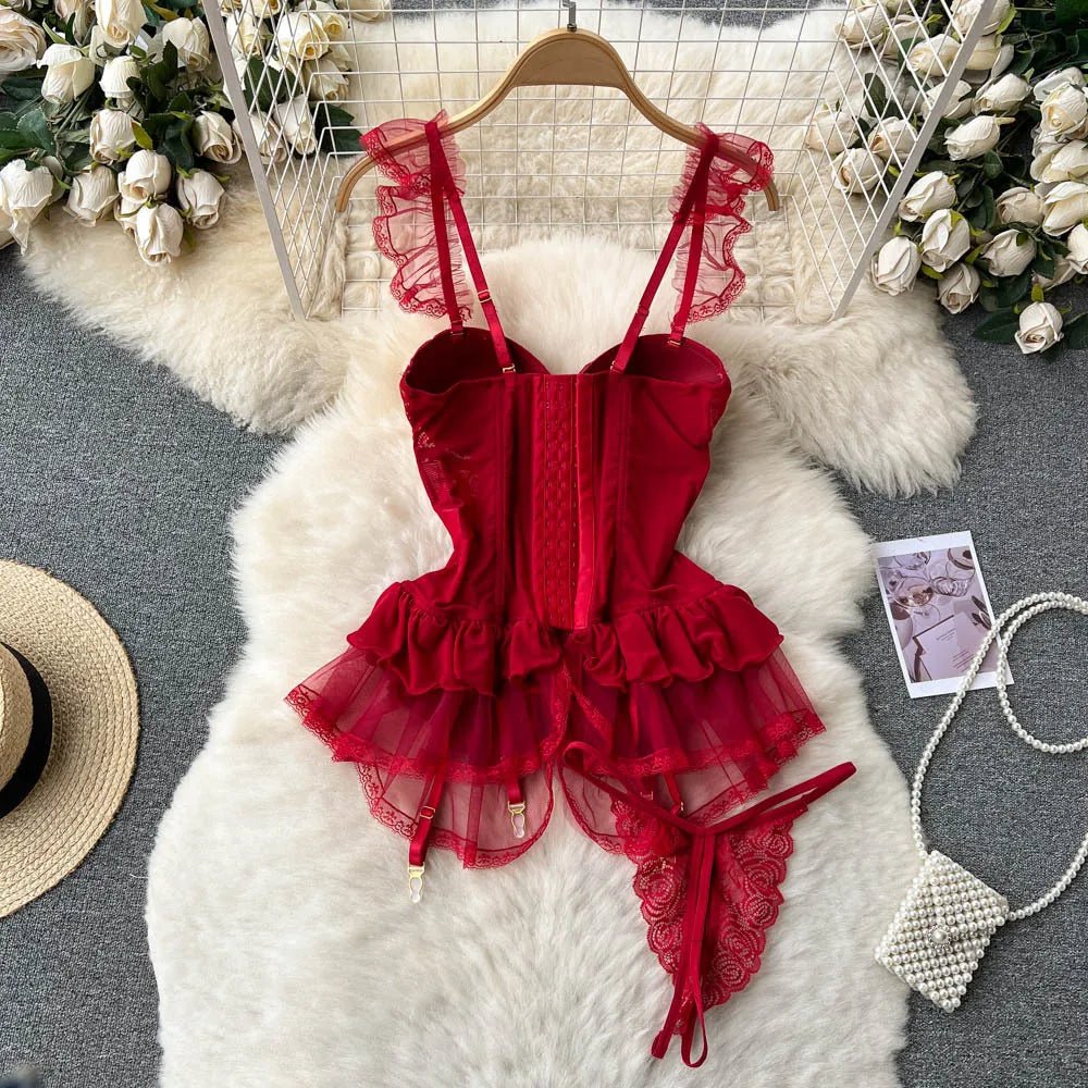 Lace Sexy Underwear Suits Women Transparent Strapless - Amoris Boutique