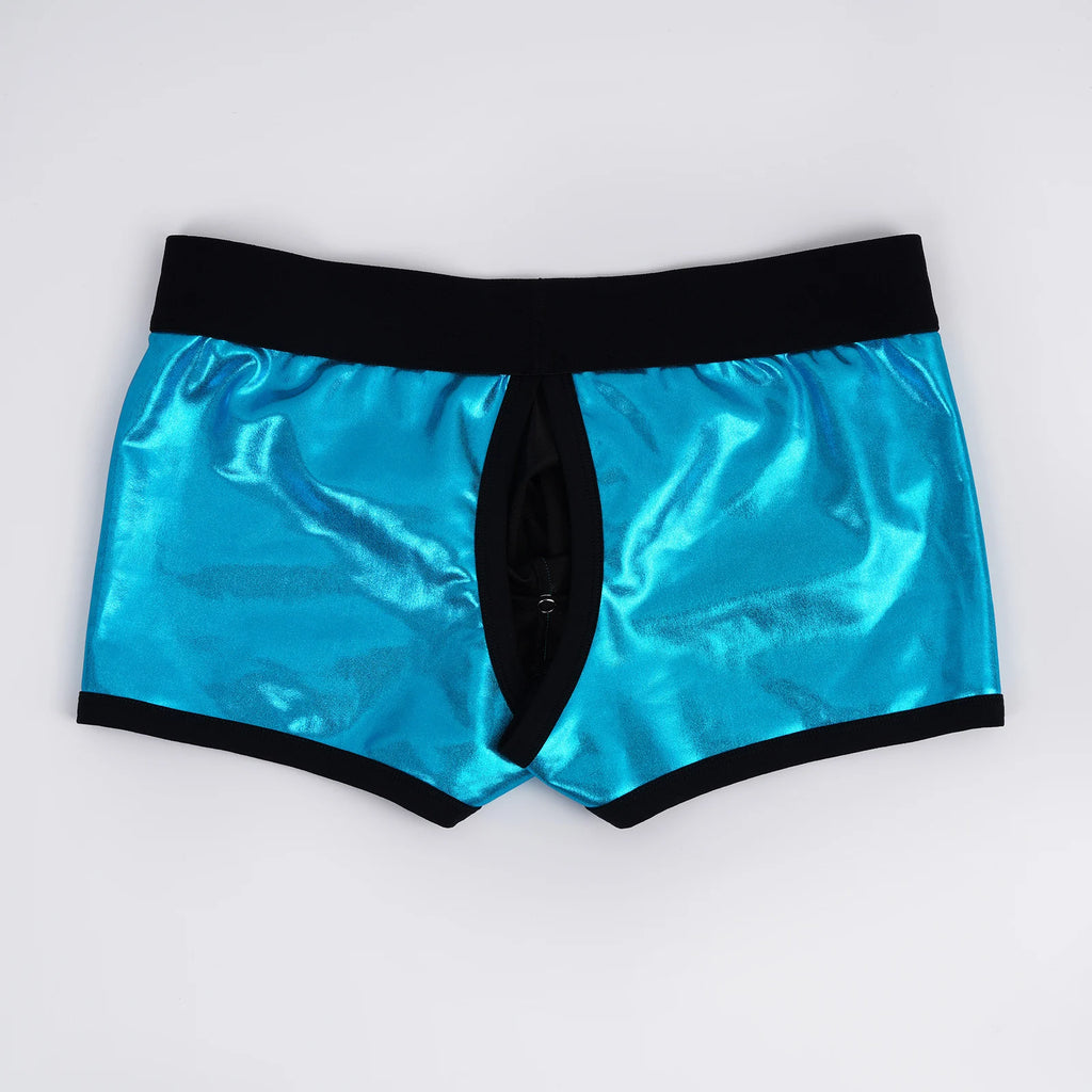 Faux Leather Cock Hole Boxer Briefs - Amoris Boutique