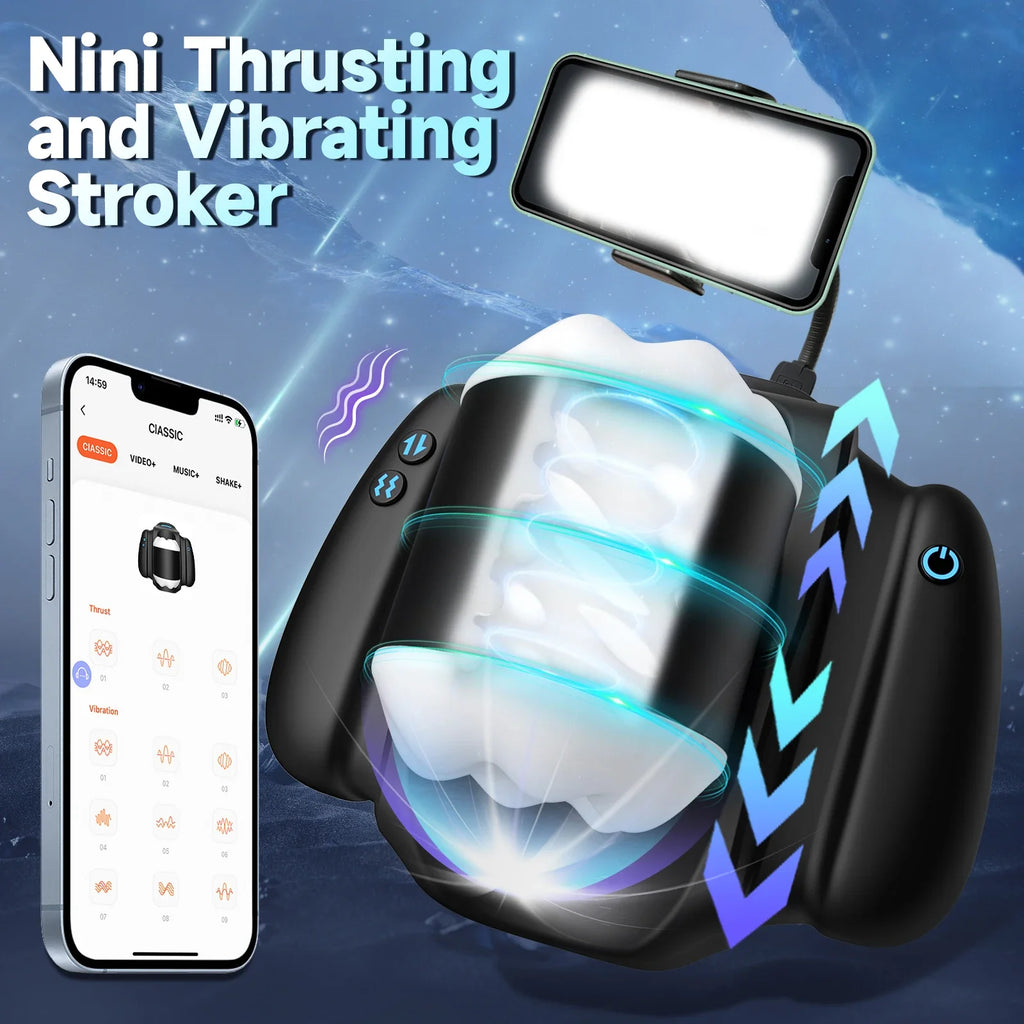 Telescopic Male Masturbator App Control - Amoris Boutique