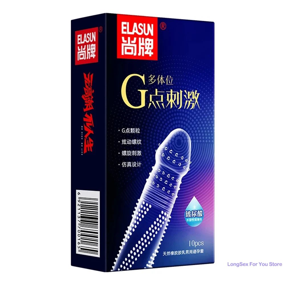  Elasun Mustache Condoms Delay G-Spot - Amoris Boutique