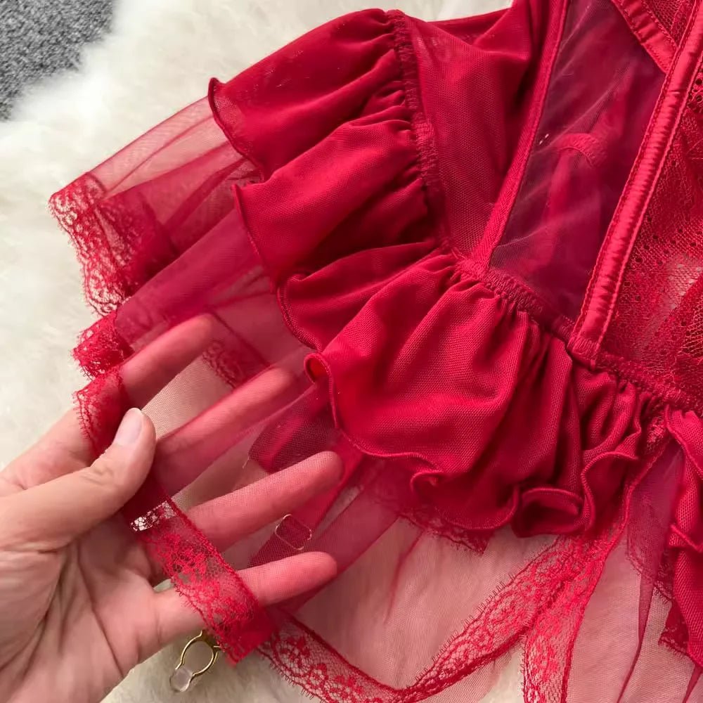  Lace Transparent Bra Brief Set Women - Amoris Boutique
