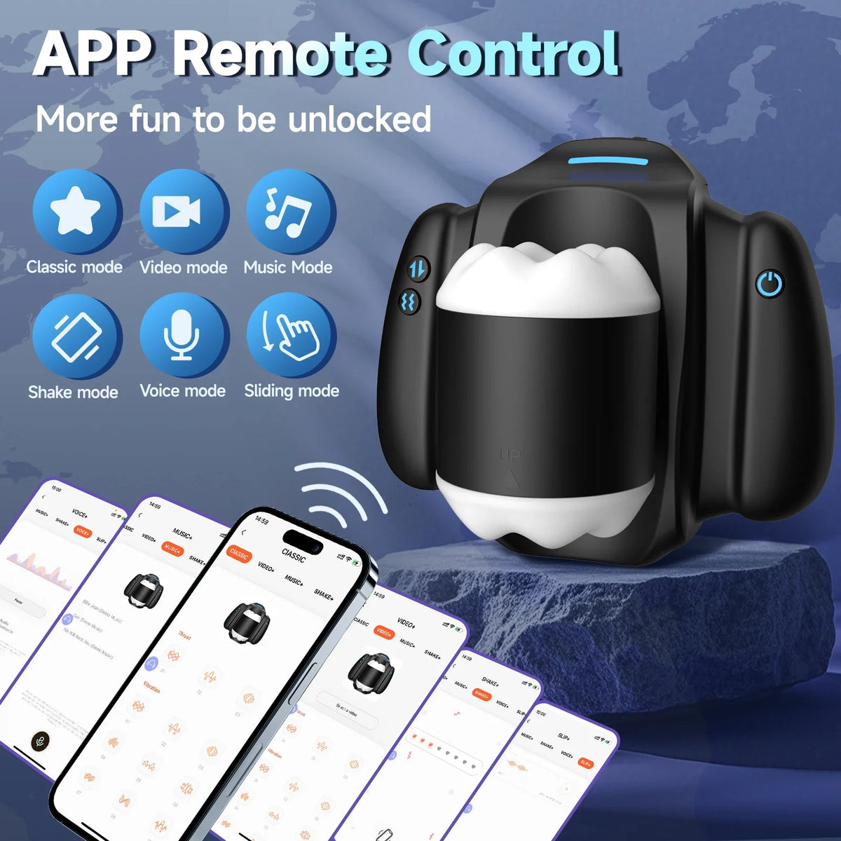 Automatic Telescopic Vibrating Handle Male Masturbator Adult Sex Toy For Men - Amoris Boutique