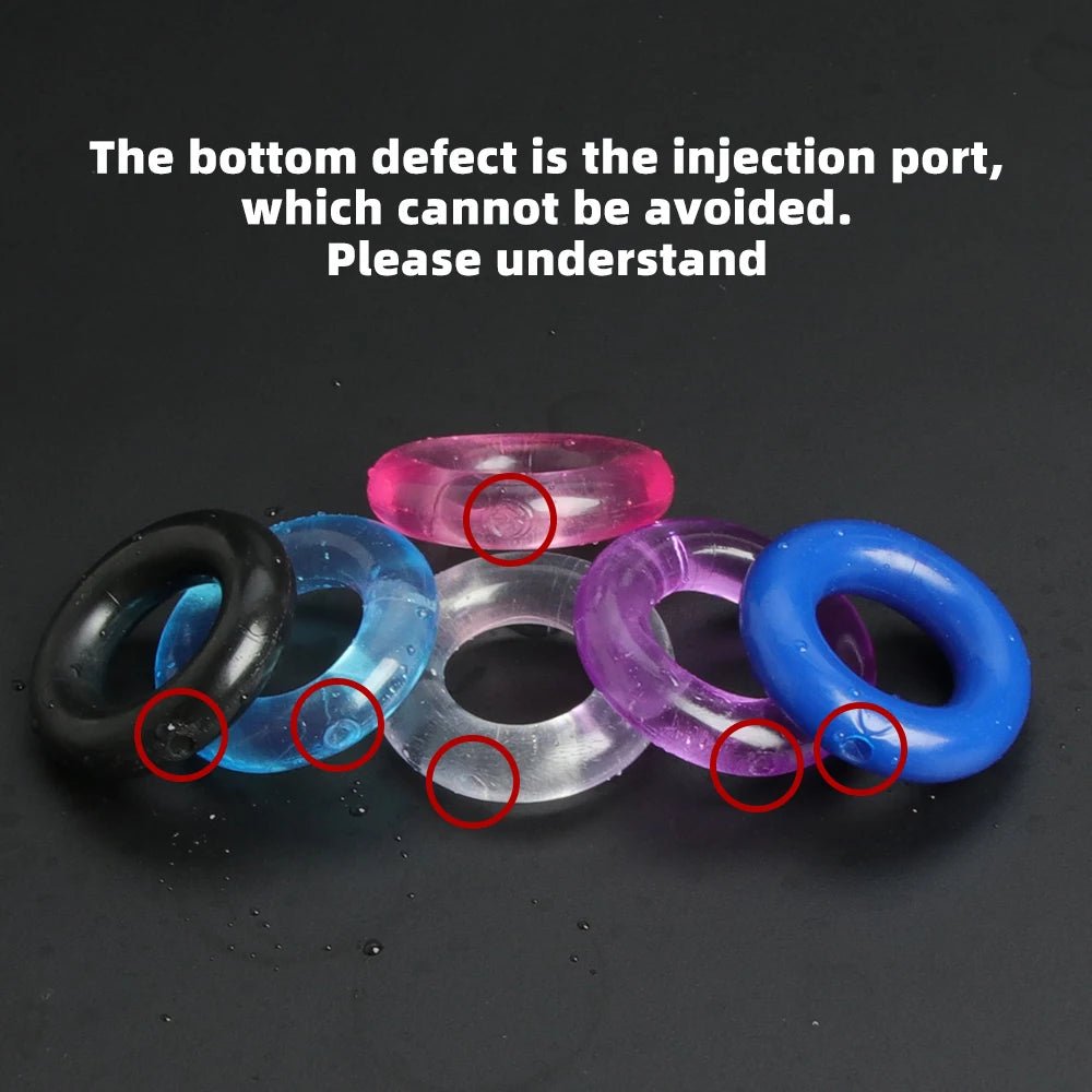 6 Pcs Cock Ring For Men Delay Ejaculation Silicone Penis Ring Set Adult Product Male - Amoris Boutique