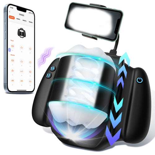 Telescopic Male Masturbator App Control - Amoris Boutique