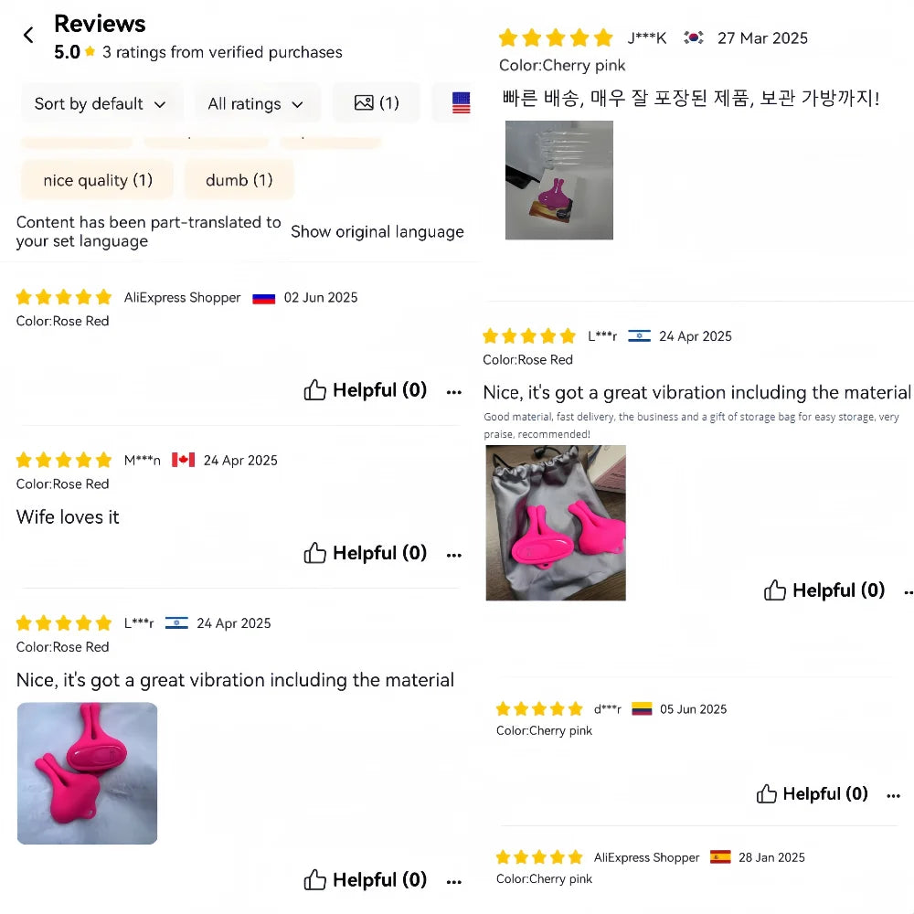Wearable Nipple Clip Vibrator Massager Female Masturbator Adult Products