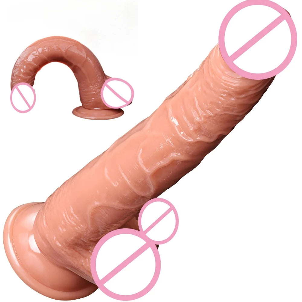 Super Realistic Dildo Soft Waterproof Silicone Penis G-Spot Stimulator