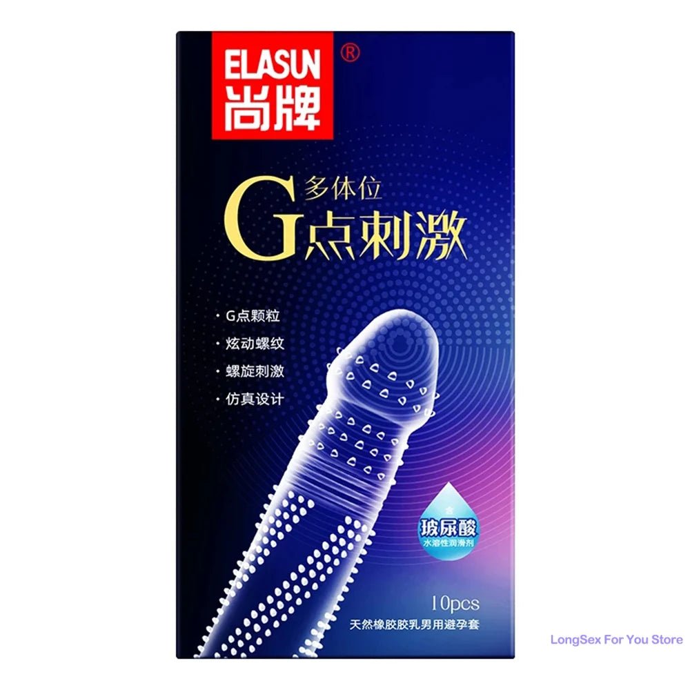  Elasun Mustache Condoms Delay G-Spot - Amoris Boutique