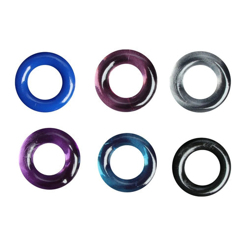  6-Piece Silicone Cock Ring Set - Amoris Boutique