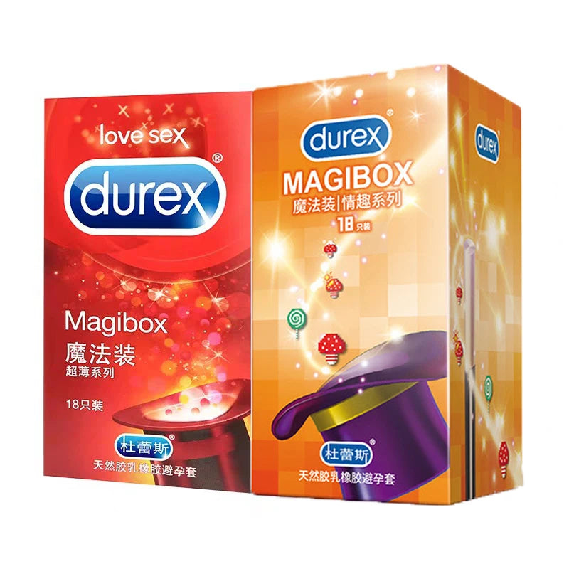 16 PCS Durex Fruity Condoms 4 Style Big Dotted G- Spot Ice Fire Mixed Large Particle Thread Delay Ejaculation Sex Penis Sleeve