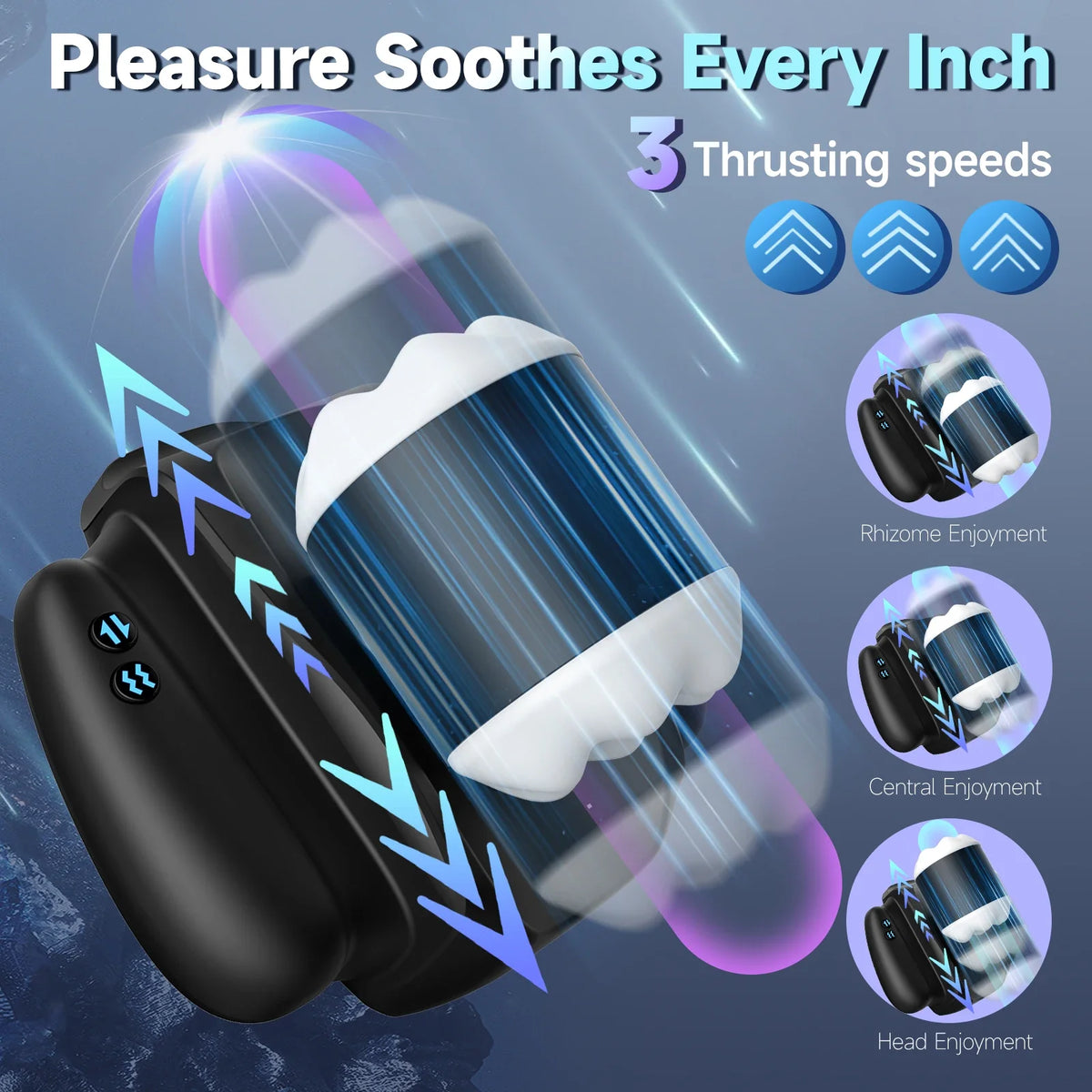 Telescopic Male Masturbator App Control - Amoris Boutique