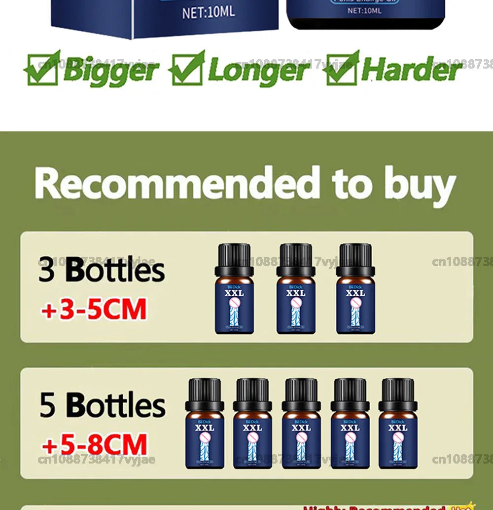 Penis Permanent Thickening Growth Man Massage Enlargement Oils Cock Erection
