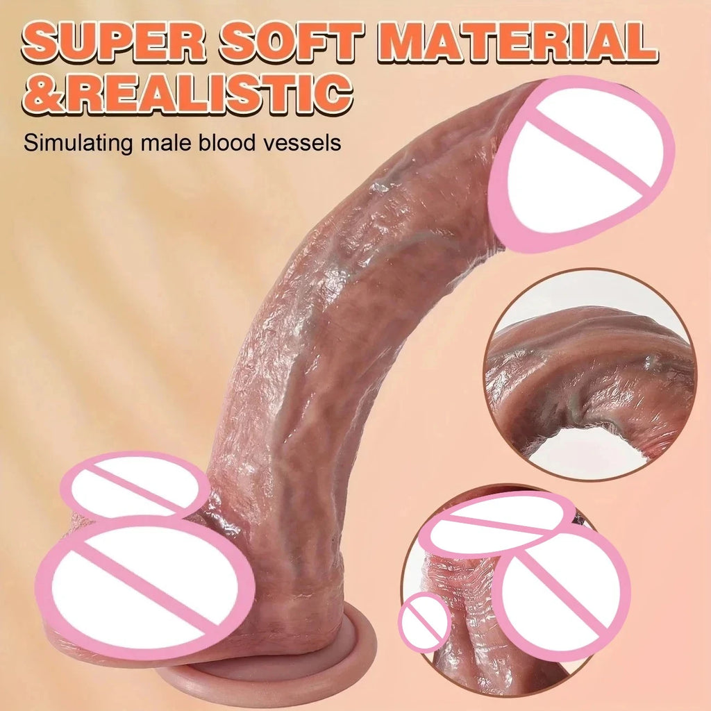 Super Realistic Dildo Waterproof Silicone Penis Adult Sex
