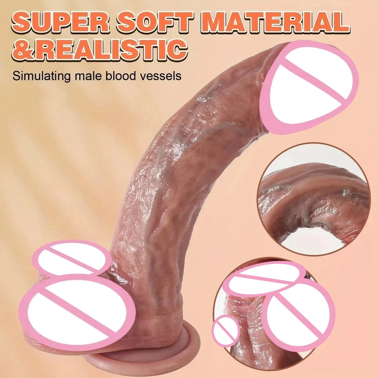 Super Realistic Dildo Waterproof Silicone Penis Adult Sex