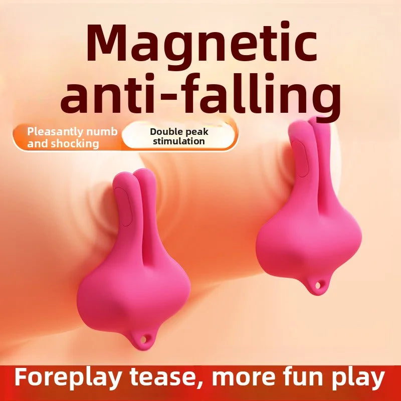 Wearable Nipple Clip Vibrator Massager Female Masturbator Adult Products