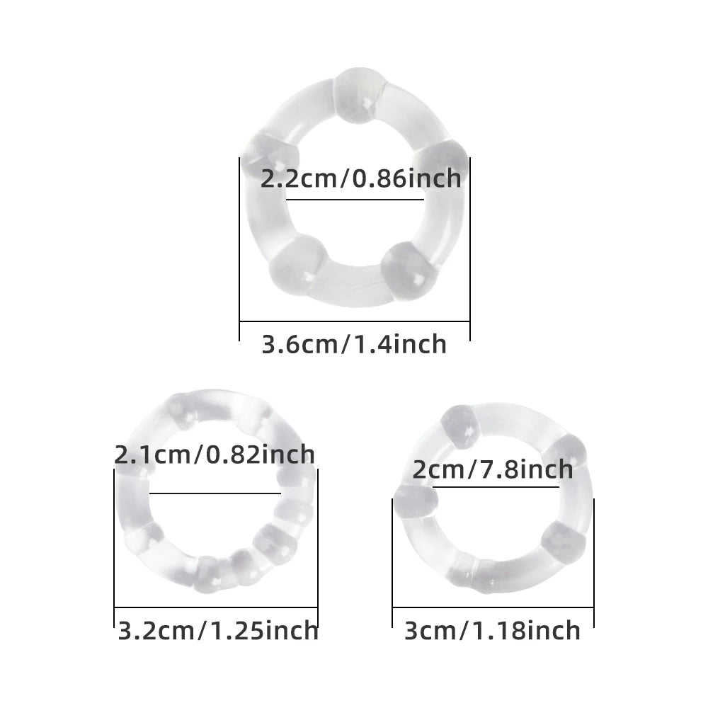  6-Piece Silicone Cock Ring Set - Amoris Boutique