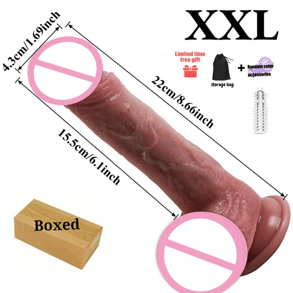 Super Realistic Dildo Soft Waterproof Silicone Penis G-Spot Stimulator