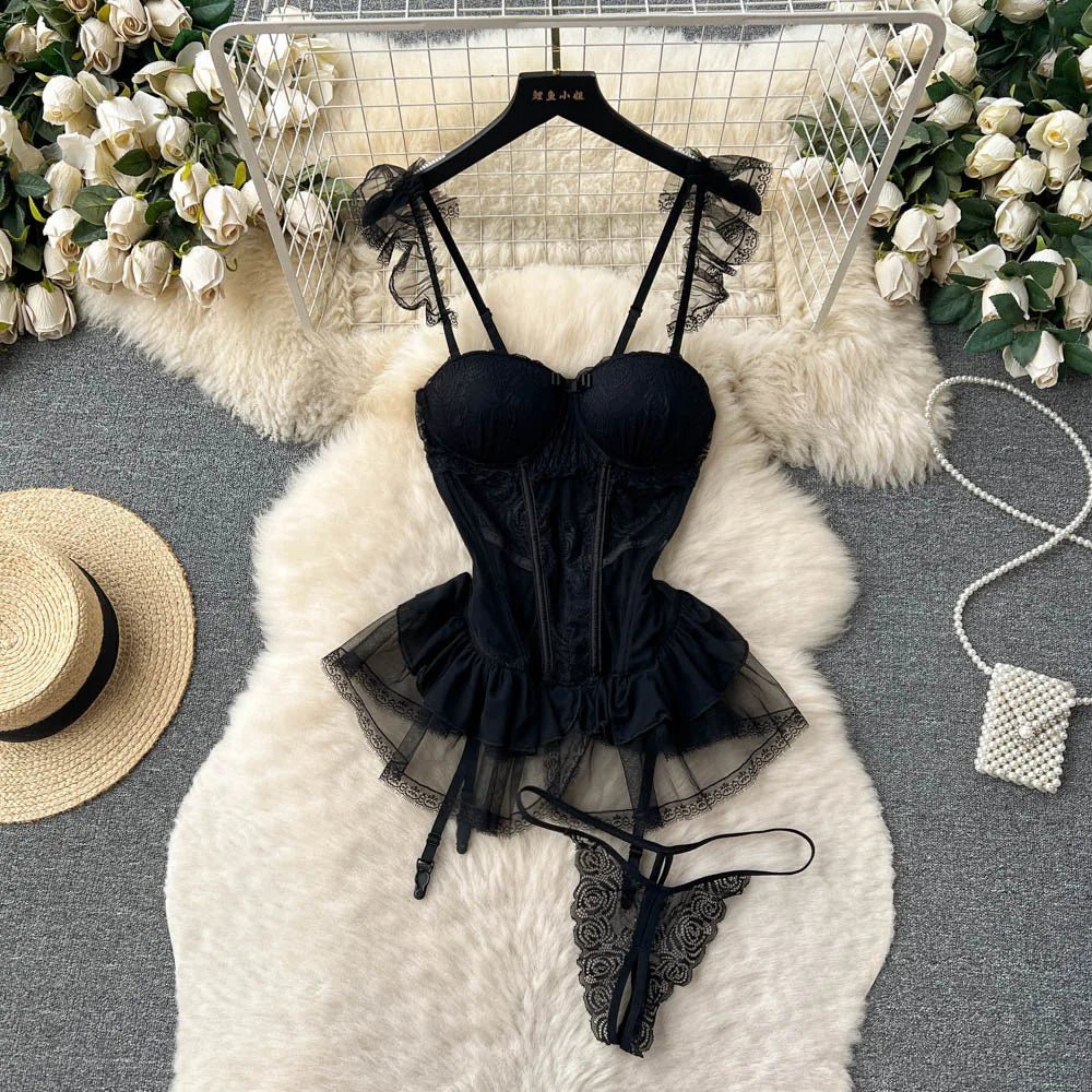  Lace Transparent Bra Brief Set Women - Amoris Boutique