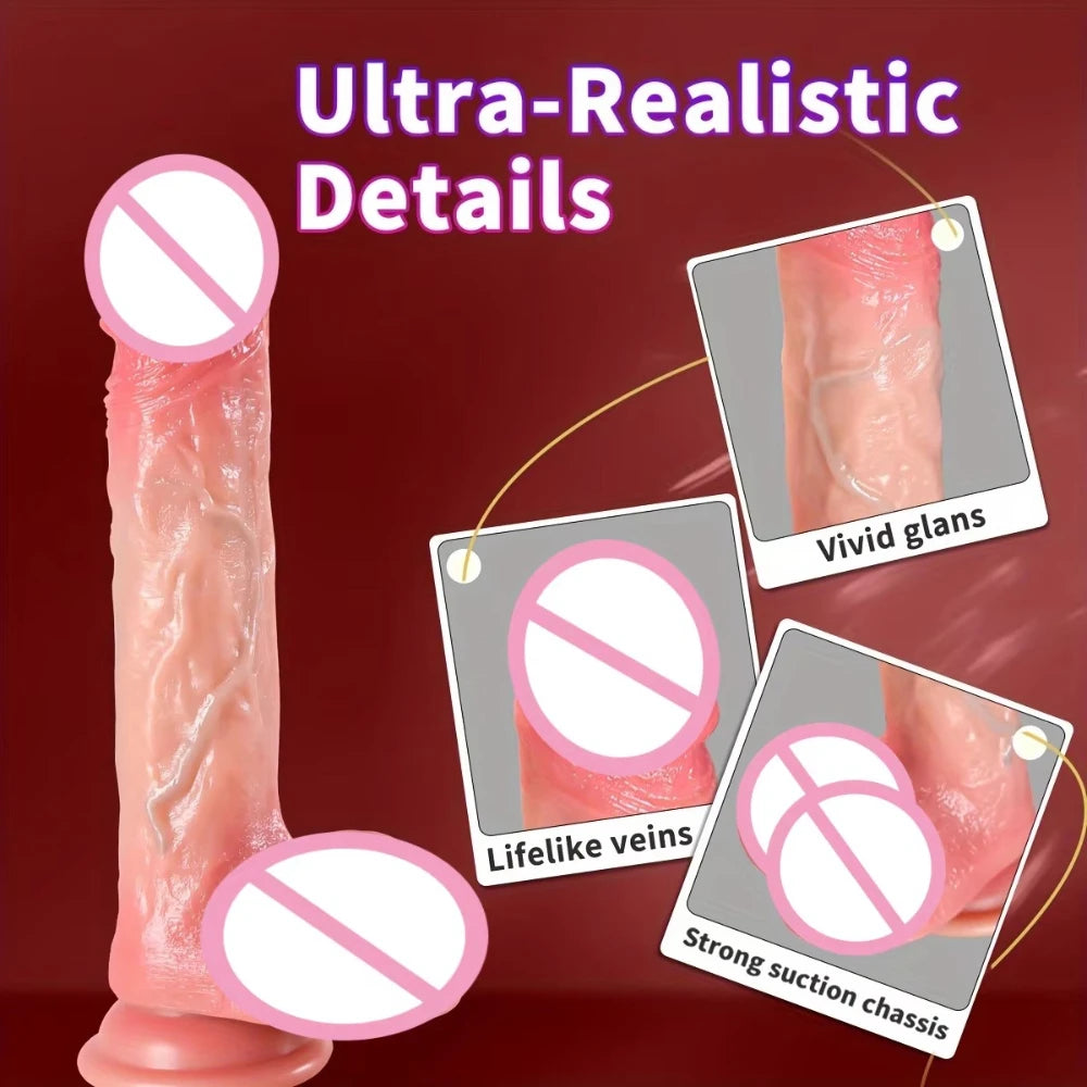 Super Realistic Dildo Soft Waterproof Silicone Penis G-Spot Stimulator