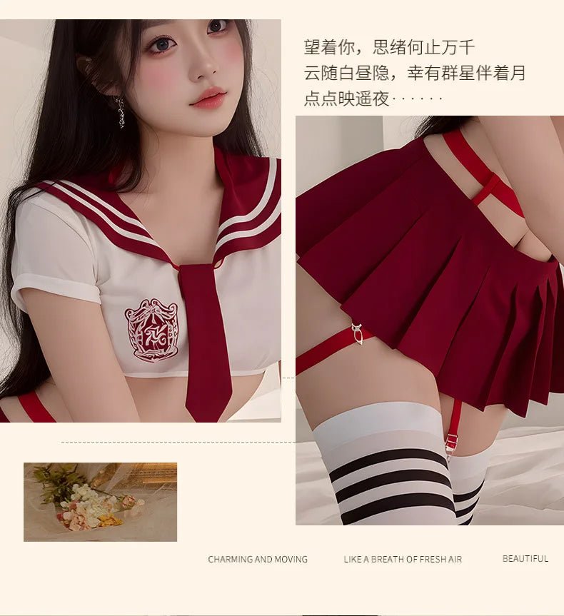  Sexy JK Uniform Lingerie Cosplay Set - Amoris Boutique