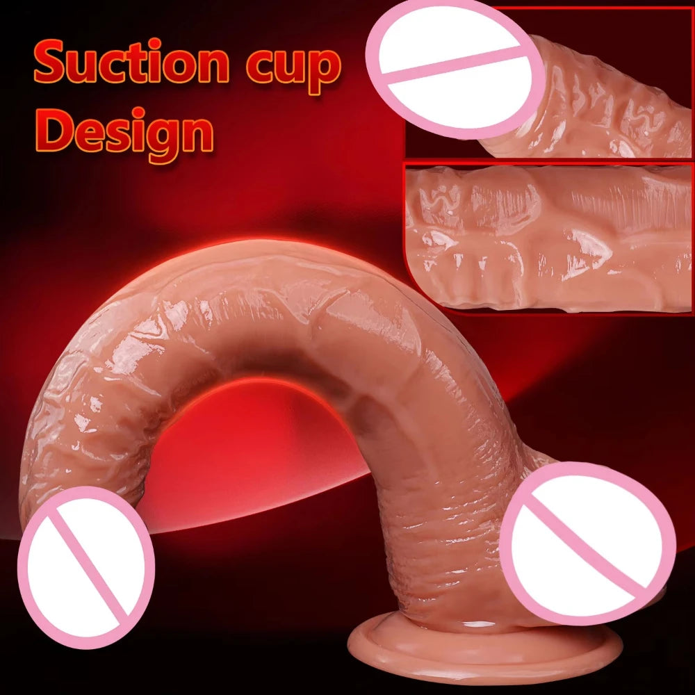 Super Realistic Dildo Soft Waterproof Silicone Penis G-Spot Stimulator