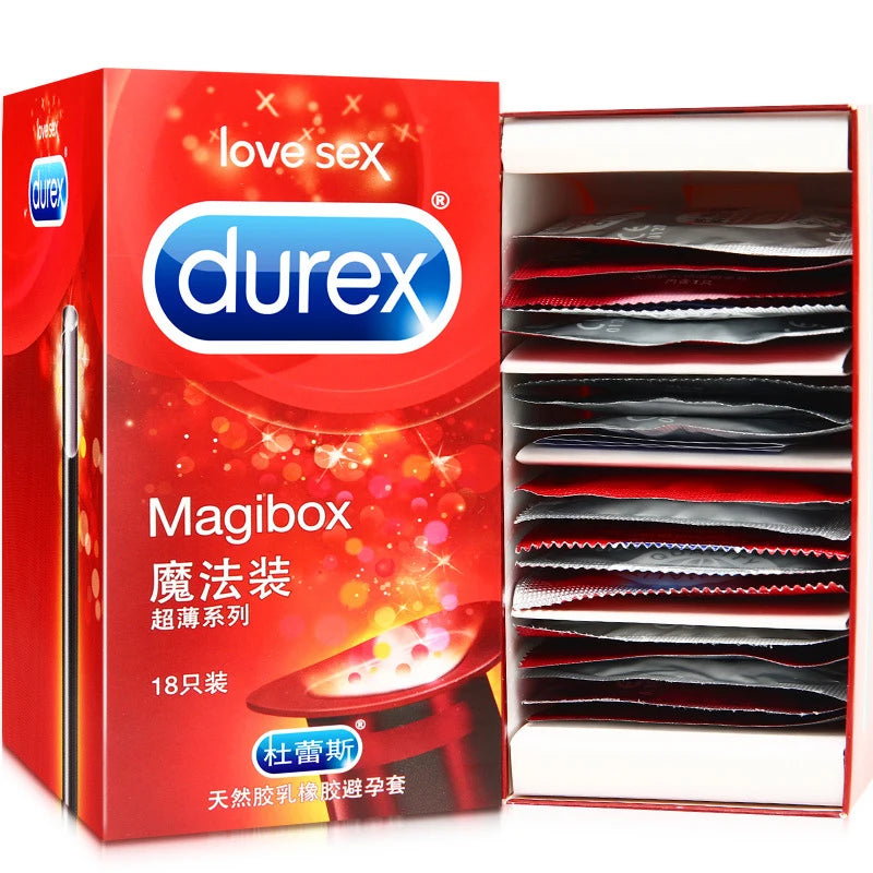16 PCS Durex Fruity Condoms 4 Style Big Dotted G- Spot Ice Fire Mixed Large Particle Thread Delay Ejaculation Sex Penis Sleeve