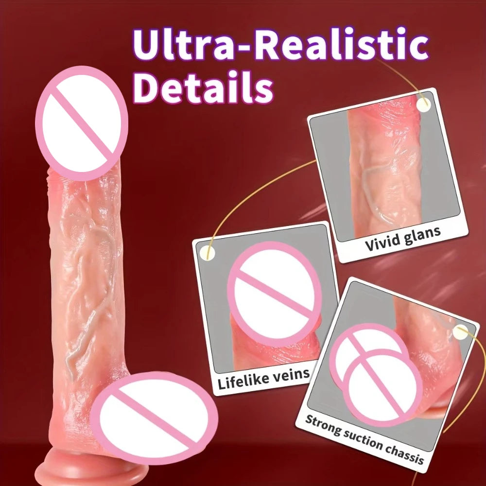 Super Realistic Dildo Soft Waterproof Silicone Penis G-Spot Stimulator