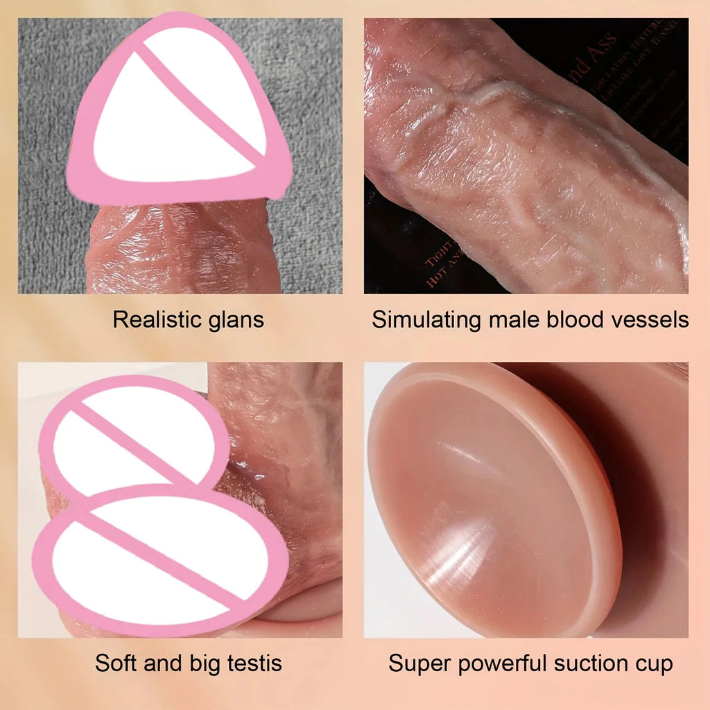 Super Realistic Dildo Waterproof Silicone Penis Adult Sex