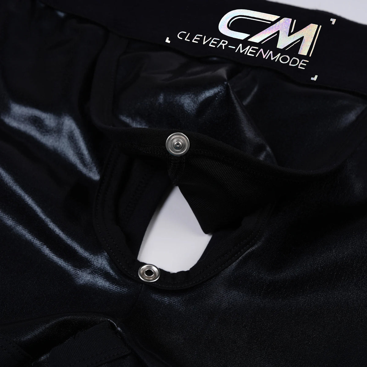 Faux Leather Cock Hole Boxer Briefs - Amoris Boutique