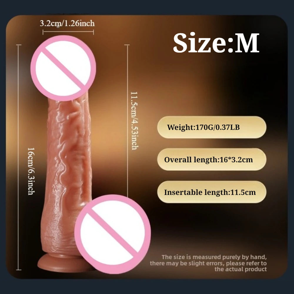 Super Realistic Dildo Soft Waterproof Silicone Penis G-Spot Stimulator