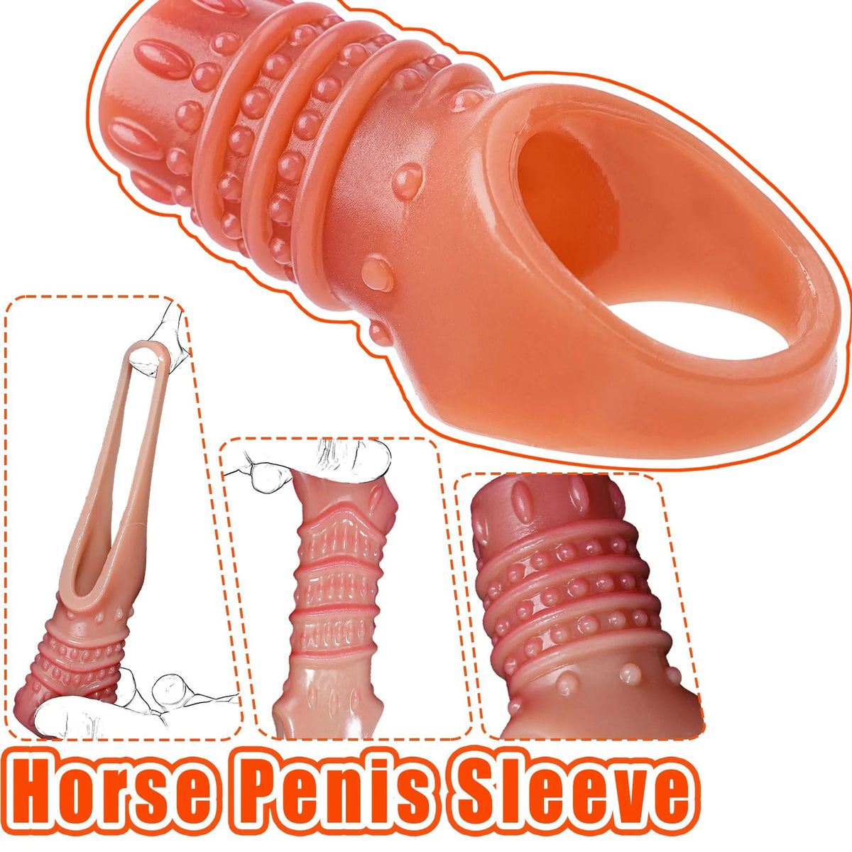  Silicone Dildo Sleeve Reusable Condom - Amoris Boutique