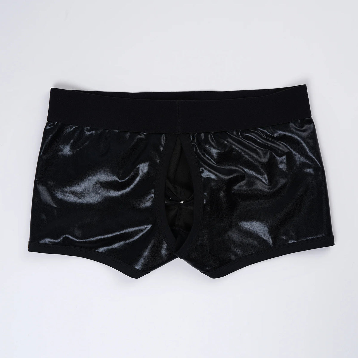 Faux Leather Cock Hole Boxer Briefs - Amoris Boutique
