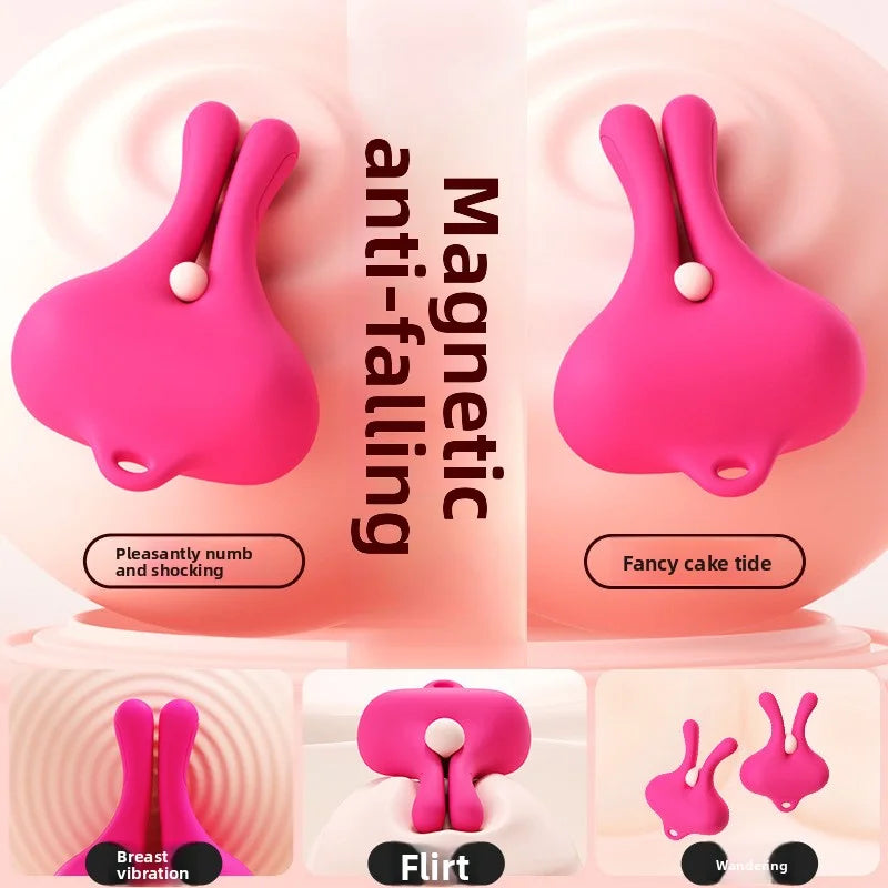Wearable Nipple Clip Vibrator Massager Female Masturbator Adult Products