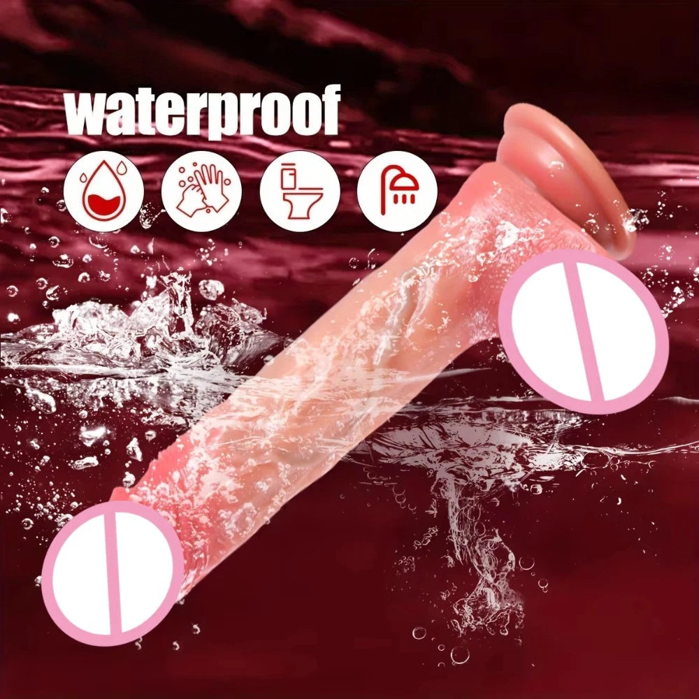 Super Realistic Dildo Soft Waterproof Silicone Penis G-Spot Stimulator