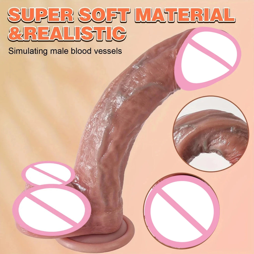 Super Realistic Dildo Waterproof Silicone Penis Adult Sex