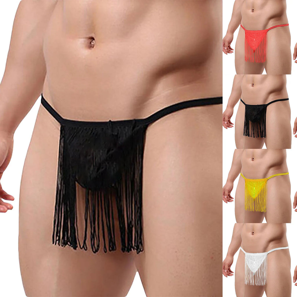 Men's Sexy Tassel Thong Boxers Briefs - Amoris Boutique