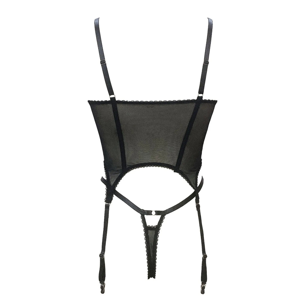  Black Mesh Erotic Lingerie Set Women - Amoris Boutique