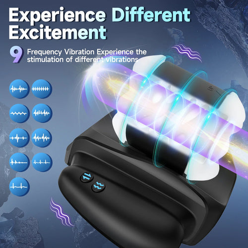 Automatic Telescopic Vibrating Handle Male Masturbator Adult Sex Toy For Men - Amoris Boutique
