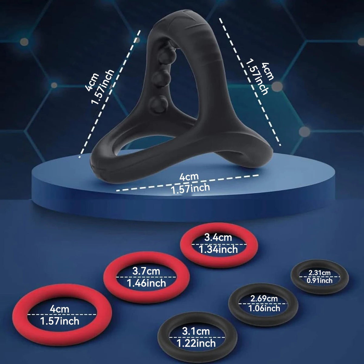 6 Pcs Cock Ring For Men Delay Ejaculation Silicone Penis Ring Set Adult Product Male - Amoris Boutique
