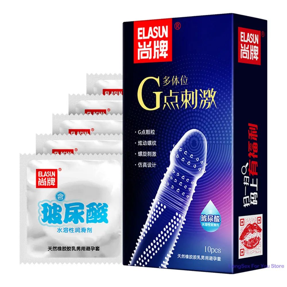 Elasun condoms with mustache  Mutual Climax orgasm condom for men - Amoris Boutique