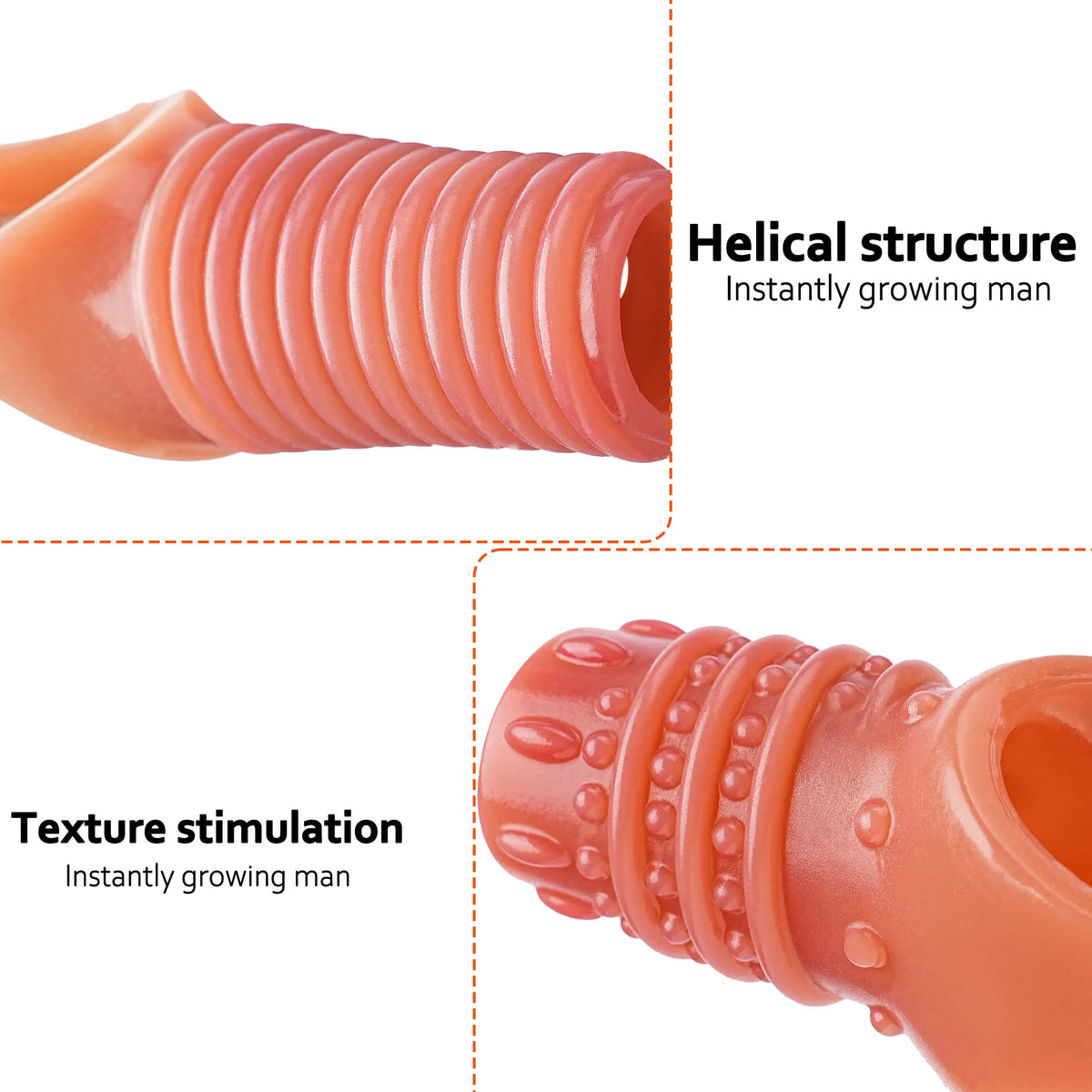  Silicone Dildo Sleeve Reusable Condom - Amoris Boutique
