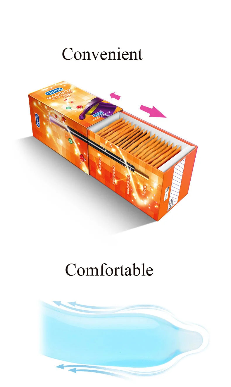 16 PCS Durex Fruity Condoms 4 Style Big Dotted G- Spot Ice Fire Mixed Large Particle Thread Delay Ejaculation Sex Penis Sleeve
